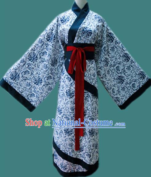 Chinese Ancient Hanfu Traditional Jin Dynasty Embroidered Historical Costumes