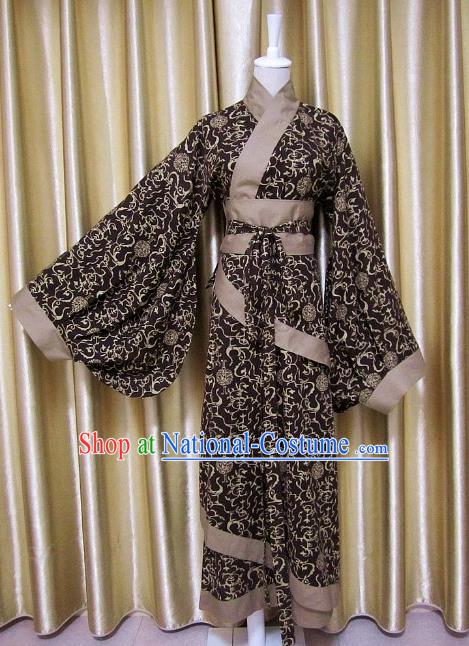 Chinese Ancient Hanfu Traditional Jin Dynasty Embroidered Historical Costumes