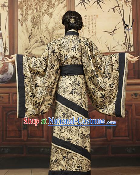 Chinese Ancient Hanfu Traditional Jin Dynasty Embroidered Historical Costumes