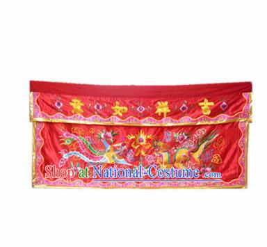 Traditional Chinese Beijing Opera Props Flag Embroidered Altar Antependium Banner