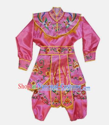 Traditional Chinese Beijing Opera Diva Costume Swordswoman Embroidered Rosy Clothing for Adults