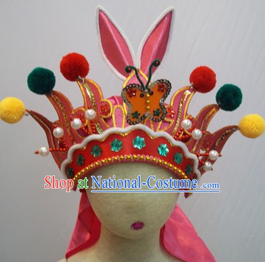 Traditional Chinese Beijing Opera Hat Hair Accessories Female General Headwear for Kids