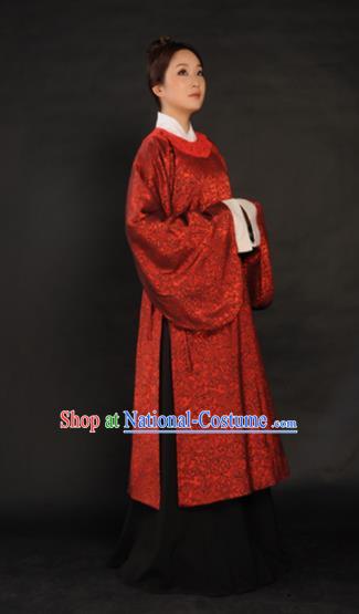 Chinese Ancient Hanfu Traditional Jin Dynasty Embroidered Historical Costumes