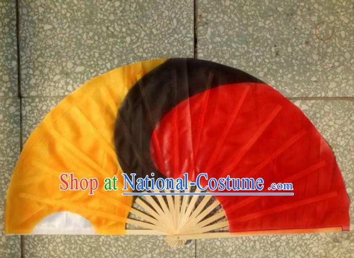 Traditional Chinese Crafts Folding Fan China Folk Dance Fans Red Tai Chi Fans