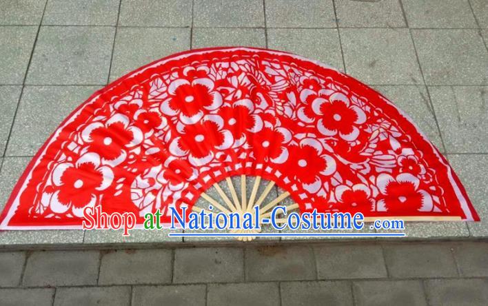 Traditional Chinese Crafts Folding Fan China Folk Dance Fans Red Fans