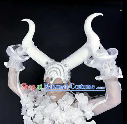 Top Grade Stage Performance Brazilian Carnival Feather Wings Miami Feathers Deluxe Wings Headwear Mask for Women