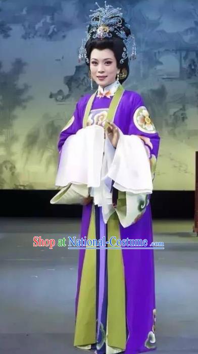 Chinese Beijing Opera Pantaloon Embroidered Costume Ancient Dowager Countess Hanfu Dress for Women