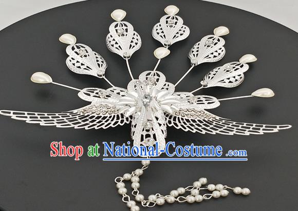 Chinese Ancient Bride Hair Accessories Queen Phoenix Hairpins for Women