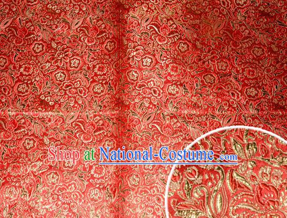 Chinese Traditional Cheongsam Silk Fabric Tang Suit Brocade Classical Golden Pattern Cloth Material Drapery