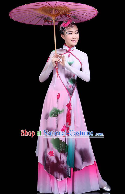 Traditional Chinese Fan Dance Folk Dance Costume Classical Yangko Dance Classical Dance Dress