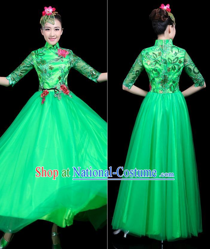 Traditional Chinese Fan Dance Folk Dance Costume Classical Yangko Dance Classical Dance Dress