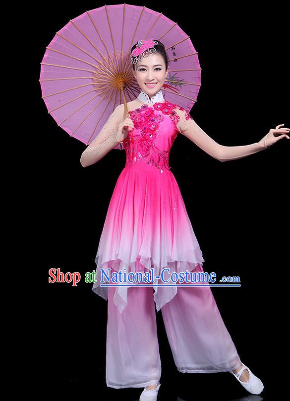 Traditional Chinese Fan Dance Folk Dance Costume Classical Yangko Dance Classical Dance Dress