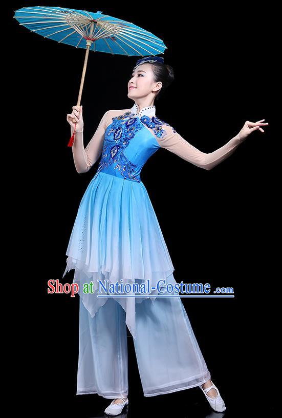 Traditional Chinese Fan Dance Folk Dance Costume Classical Yangko Dance Classical Dance Dress