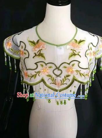 Chinese Traditional Beijing Opera Diva Accessories Peking Opera Costume Embroidered Cloud Tippet for Adults