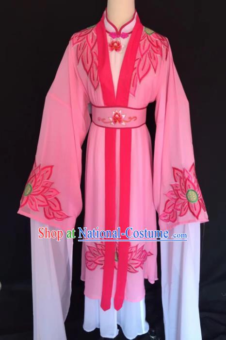 Chinese Traditional Beijing Opera Diva Pink Clothing Peking Opera Buddhist Nun Costume for Adults