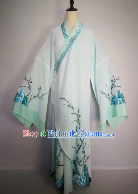 Chinese Traditional Beijing Opera Niche Embroidered Plum Blossom Costume Peking Opera Scholar Clothing for Adults