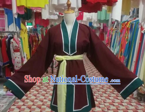 Chinese Traditional Beijing Opera Manservant Costume Peking Opera Livehand Clothing for Adults