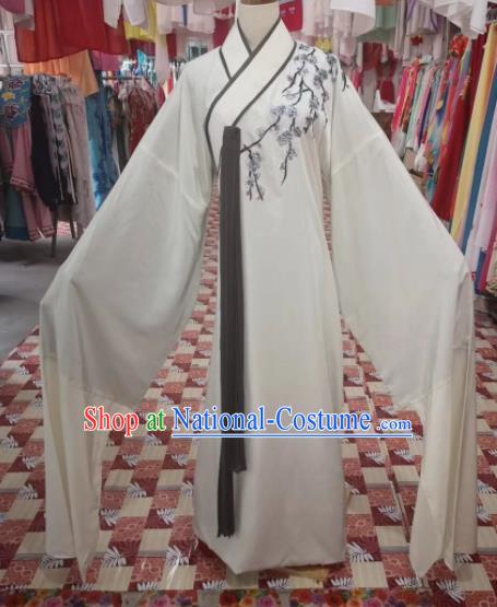 Chinese Traditional Beijing Opera Niche White Costume Peking Opera Scholar Clothing for Adults