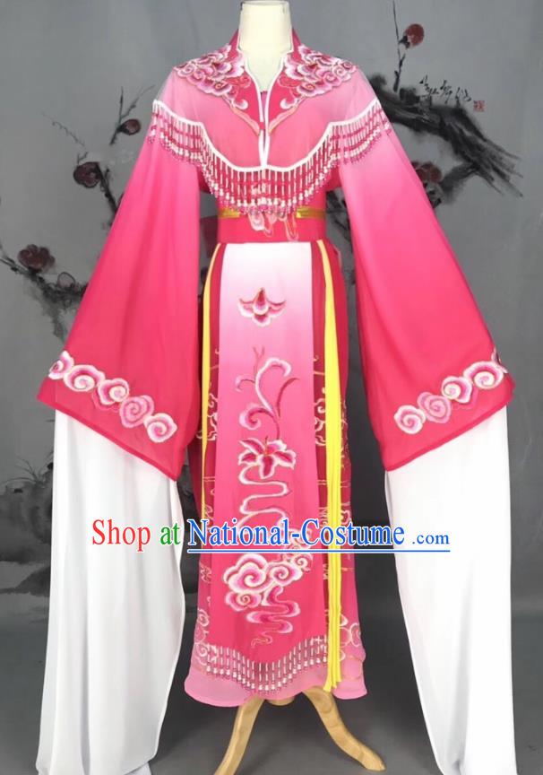 Chinese Traditional Beijing Opera Rosy Hanfu Dress Peking Opera Actress Costume for Rich