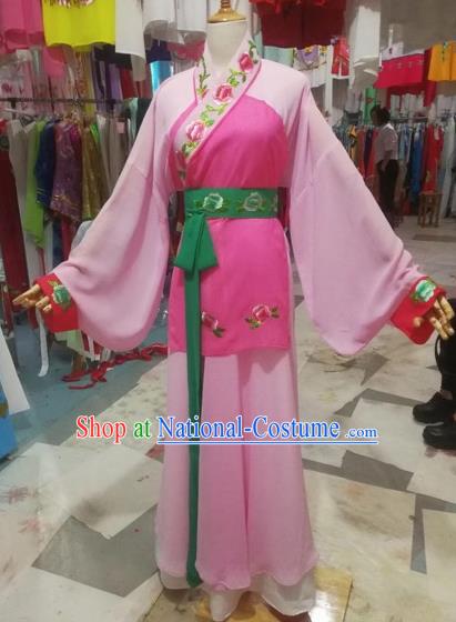 Chinese Traditional Beijing Opera Young Lady Dress Peking Opera Maidservants Costumes for Adults