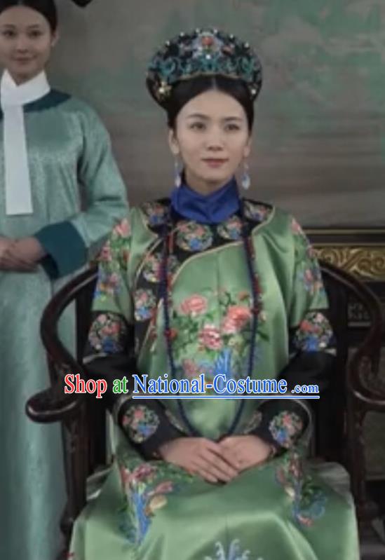 Chinese Drama Ruyi Royal Love in the Palace Ancient Qing Dynasty Imperial Consort Costumes and Headpiece for Women