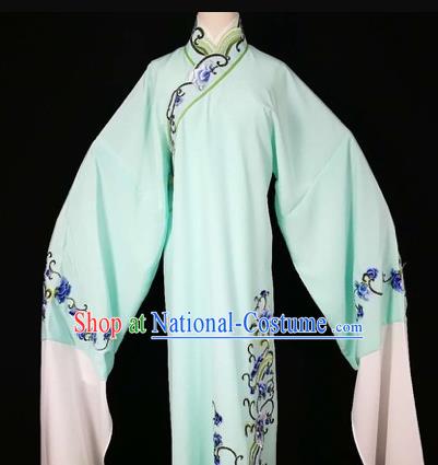 Chinese Traditional Beijing Opera Scholar Green Robe Peking Opera Niche Costume for Adults