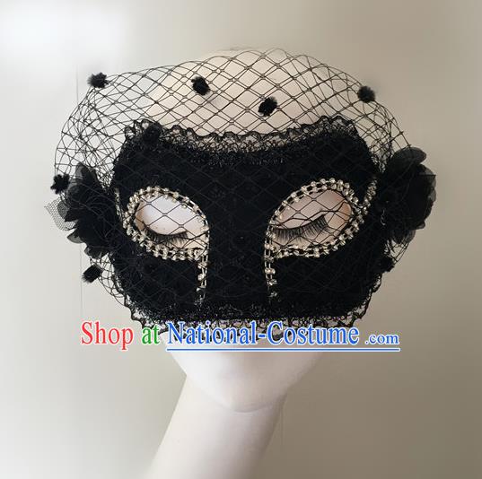 Top Halloween Stage Show Accessories Black Mask Brazilian Carnival Catwalks Face Masks