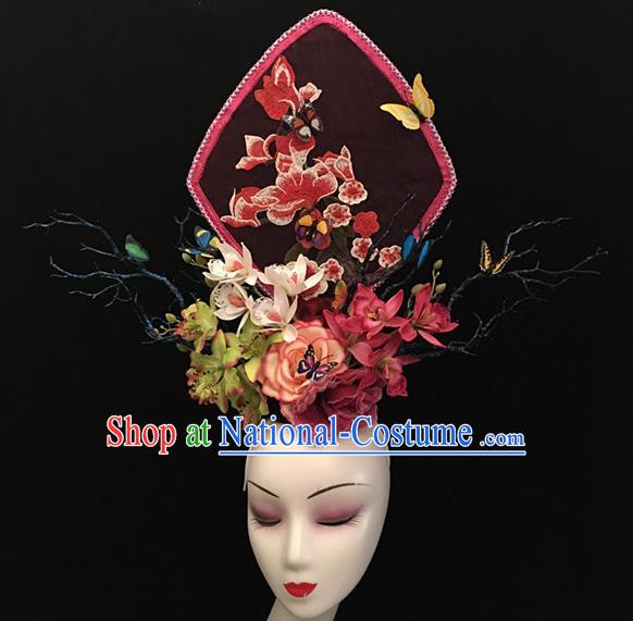 Chinese Stage Show Hair Accessories Traditional Catwalks Palace Headdress for Women