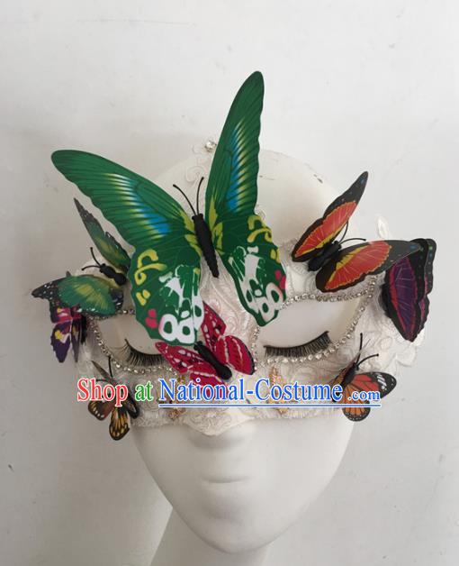 Halloween Stage Accessories Brazilian Carnival Fancy Ball Butterfly Face Mask for Women