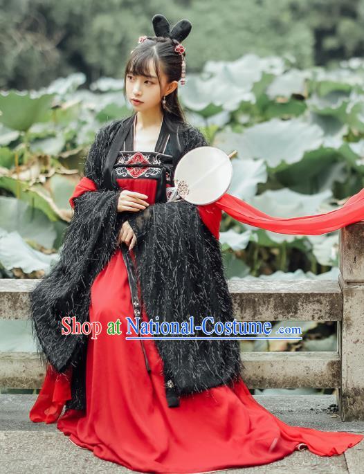 Chinese Traditional Tang Dynasty Historical Costumes Ancient Princess Hanfu Dress for Women