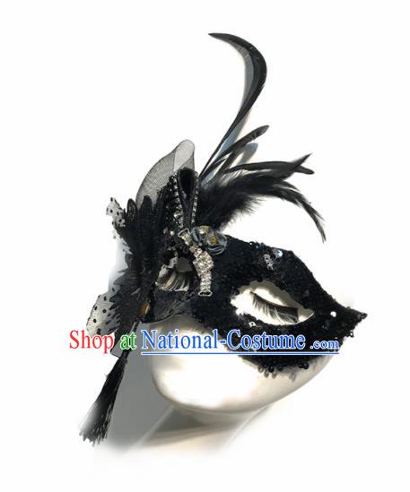 Top Halloween Cosplay Feather Masks Brazilian Carnival Catwalks Face Mask for Women