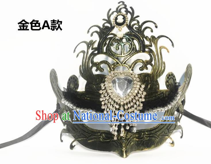 Top Halloween Cosplay Fancy Dress Ball Crystal Masks Brazilian Carnival Catwalks Face Mask for Women