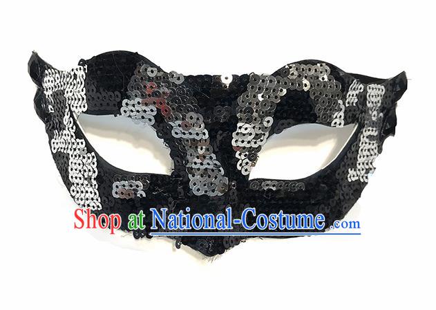 Top Halloween Cosplay Masks Brazilian Carnival Catwalks Fancy Dress Ball Sequins Face Mask for Men