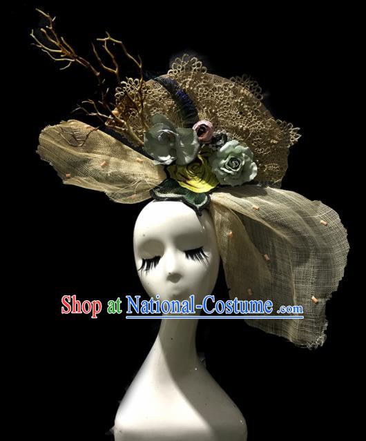 Top Halloween Stage Show Top Hat Brazilian Carnival Catwalks Headdress for Women