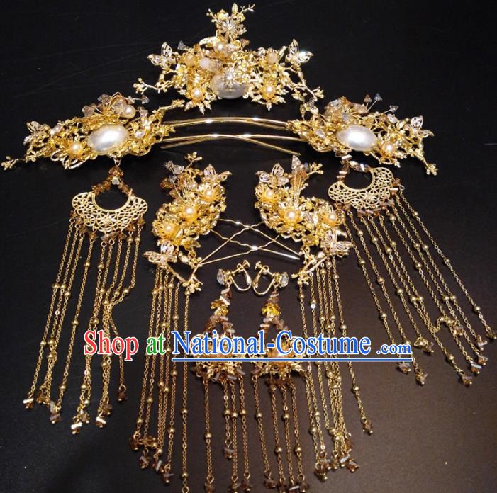 Top Chinese Traditional Hair Accessories Classical Wedding Hairpins Headdress for Women