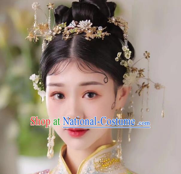 Top Chinese Traditional Wedding Hair Accessories Ancient Palace Hair Clips Hairpins Complete Set for Women