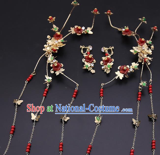 Top Chinese Traditional Hair Accessories Ancient Classical Tassel Hair Sticks Palace Hairpins for Women