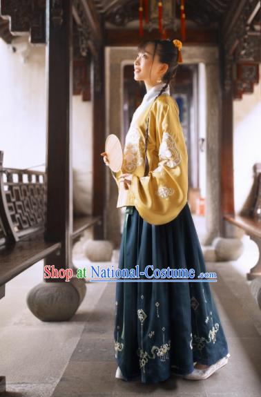 Chinese Traditional Ming Dynasty Replica Costumes Ancient Rich Lady Hanfu Dress for Women