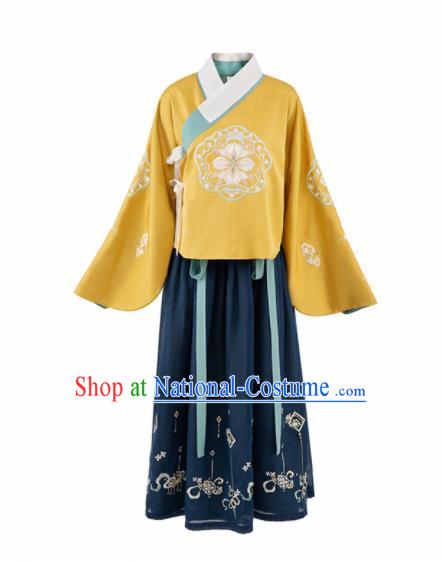 Chinese Traditional Ming Dynasty Replica Costumes Ancient Rich Lady Hanfu Dress for Women