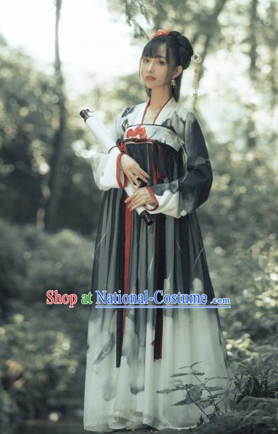 Traditional Chinese Tang Dynasty Palace Princess Replica Costumes Ancient Peri Hanfu Dress for Women