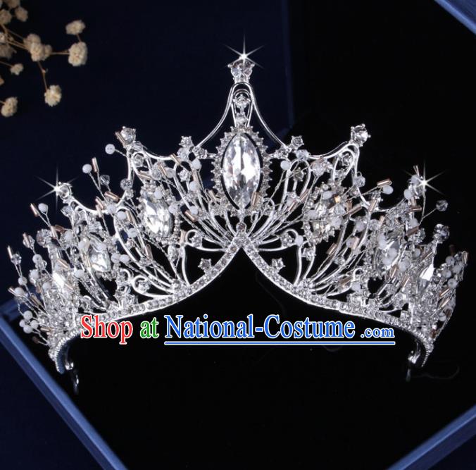 Top Grade Gothic Hair Accessories Catwalks Princess Crystal Royal Crown for Women