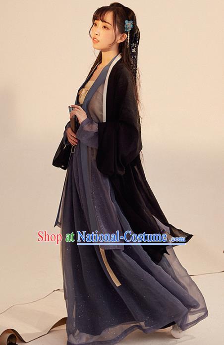 Chinese Ancient Drama Swordswoman Hanfu Clothing Traditional Song Dynasty Young Lady Replica Costumes for Women