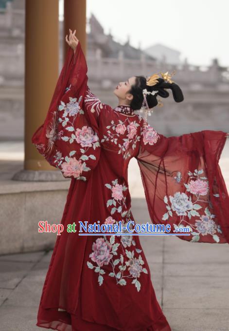 Chinese Ancient Drama Princess Hanfu Dress Traditional Tang Dynasty Palace Replica Costumes for Women