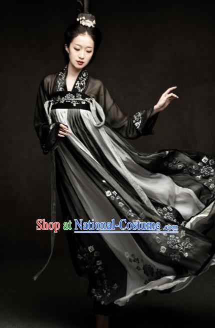 Chinese Ancient Palace Princess Hanfu Dress Traditional Tang Dynasty Imperial Consort Embroidered Replica Costumes for Women