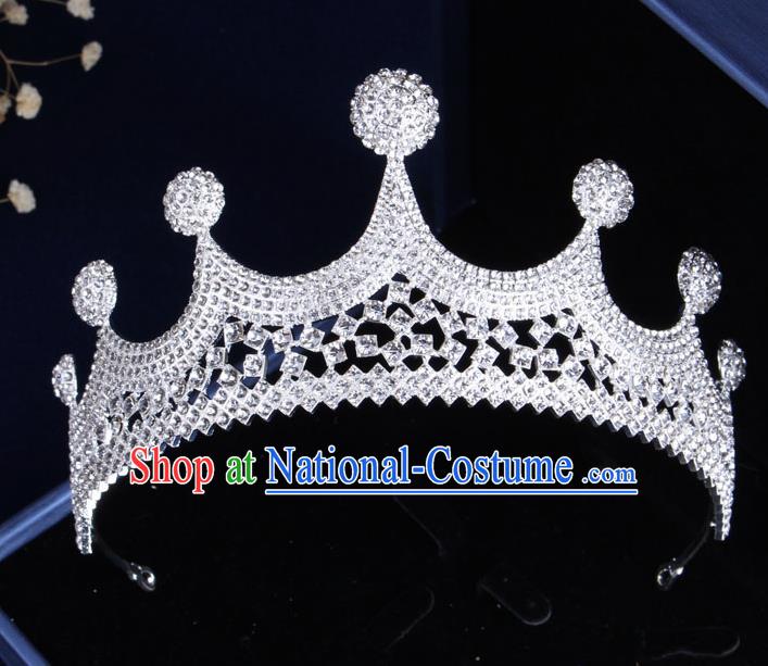 Top Grade Baroque Hair Accessories Catwalks Princess Zircon Royal Crown for Women