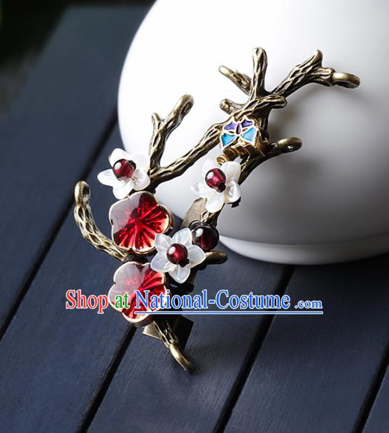 Chinese Traditional Jewelry Accessories National Hanfu Plum Blossom Brooch for Women