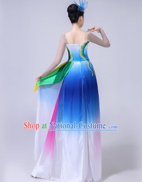 Chinese Classical Dance Costumes Traditional Chorus Group Dance Umbrella Dance Dress for Women