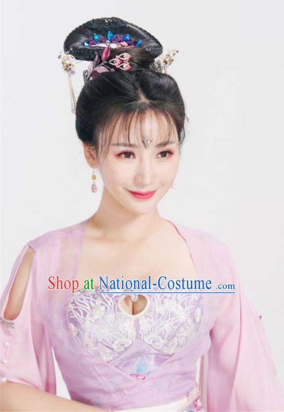 Chinese Ancient Drama Goddess Peri Pink Hanfu Dress Traditional Ming Dynasty Imperial Consort Replica Costumes for Women