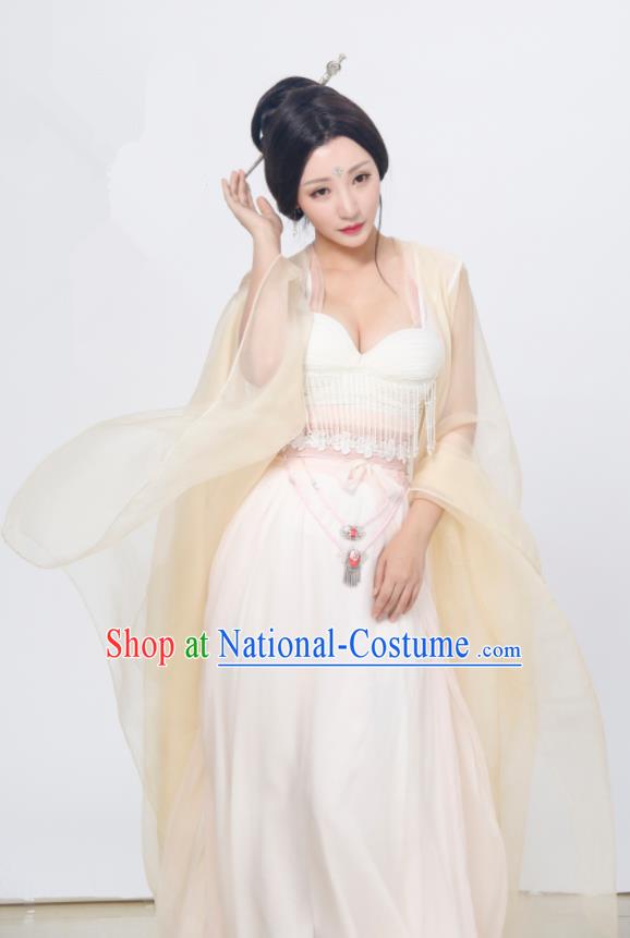 Chinese Ancient Drama Ming Dynasty Courtesan Hanfu Dress Imperial Consort Sexy Replica Costumes for Women