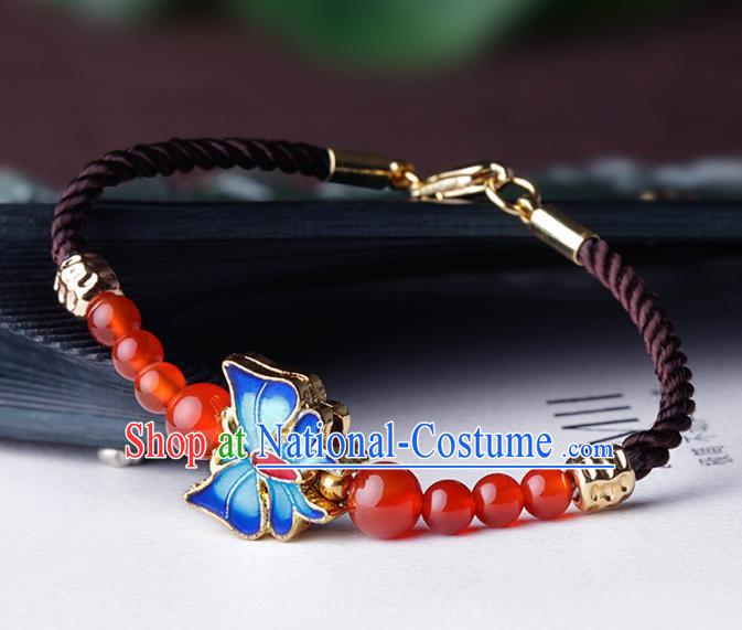 Chinese Traditional Jewelry Accessories National Hanfu Agate Bracelet for Women